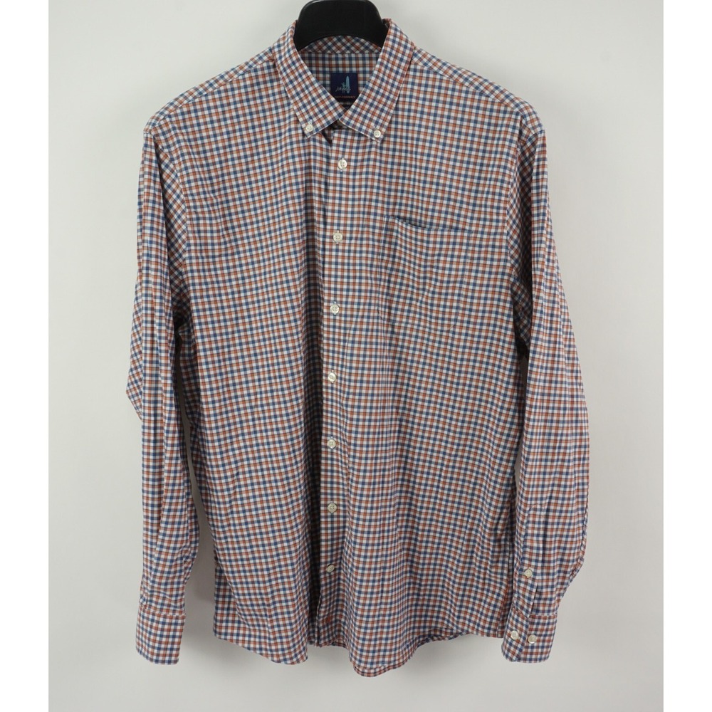 Johnnie-O Prep-Formance Performance Brushed Twill Button Up Shirt Men's XL Plaid